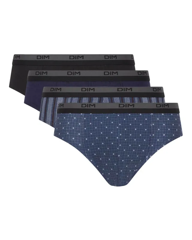 DIM Boxer Slip Uomo Cotone Pacco 4 Taglia M Fantasia