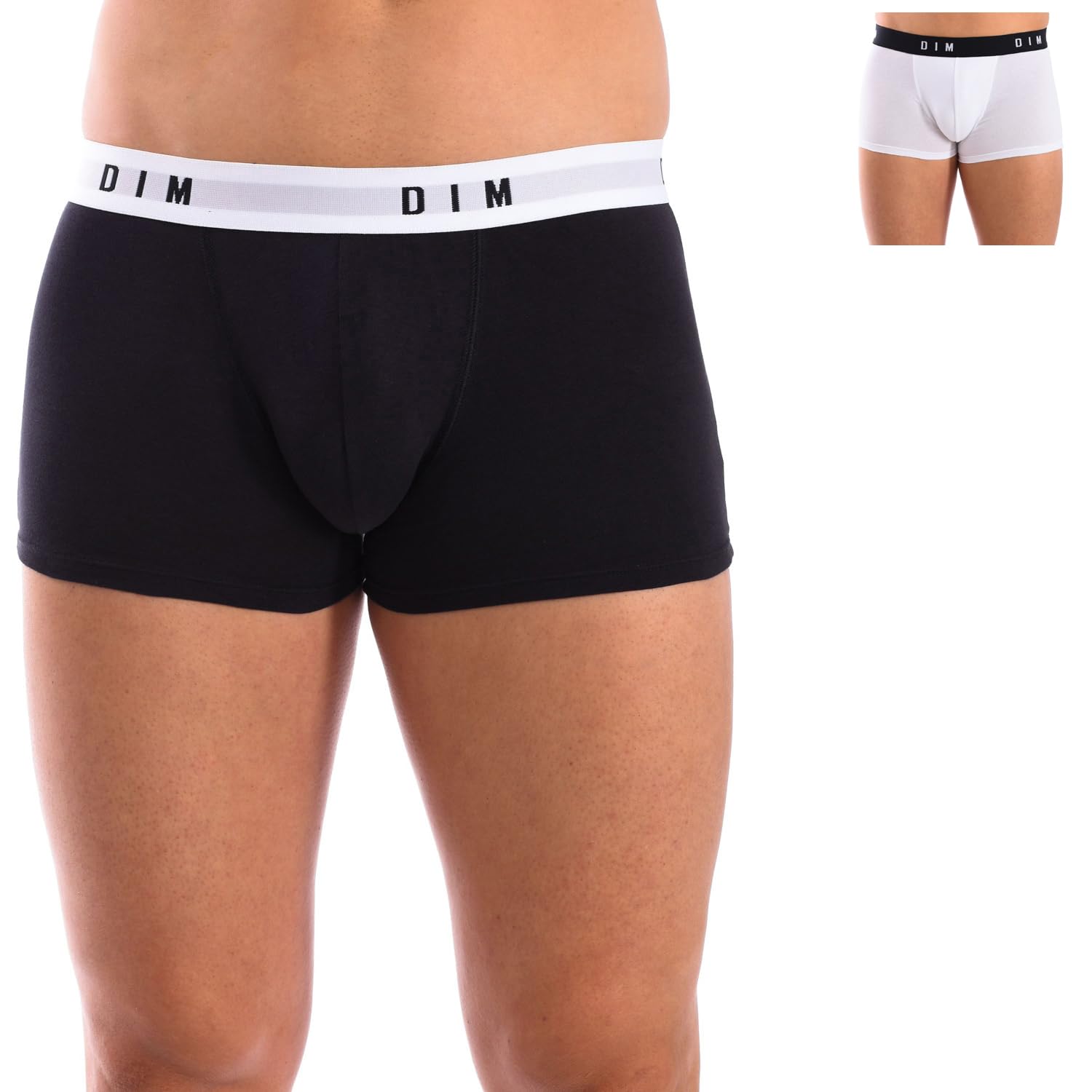 DIM Originals boxer uomo L nero-bianco cotone elasticizzato