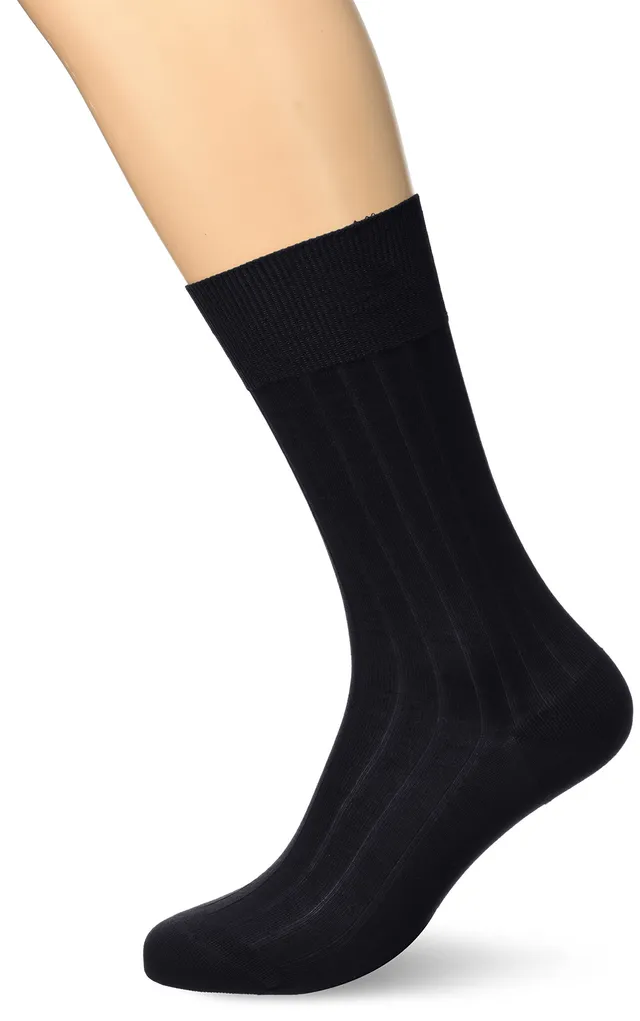 DIM Filo di Scozia Fini calzini uomo blu navy 39-42 x2 seta