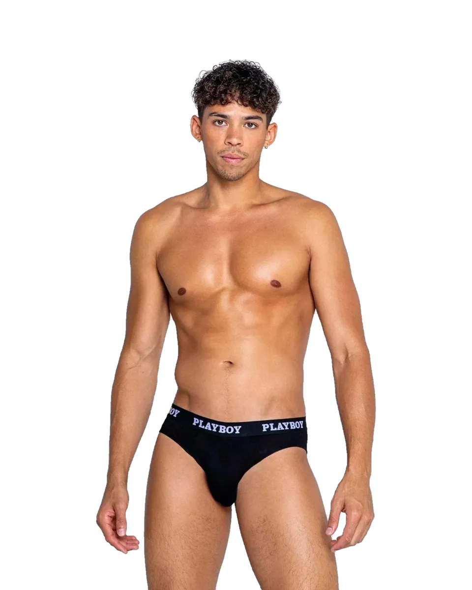 Playboy Modal Gym slip uomo nero elastico logo