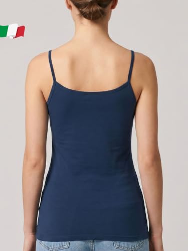 Egi 1775 canotta donna viscosa spallina stretta L-XL pizzo