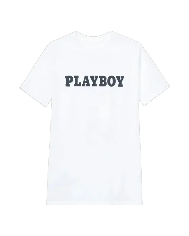 Playboy Masthead T-Shirt maglia White cotone