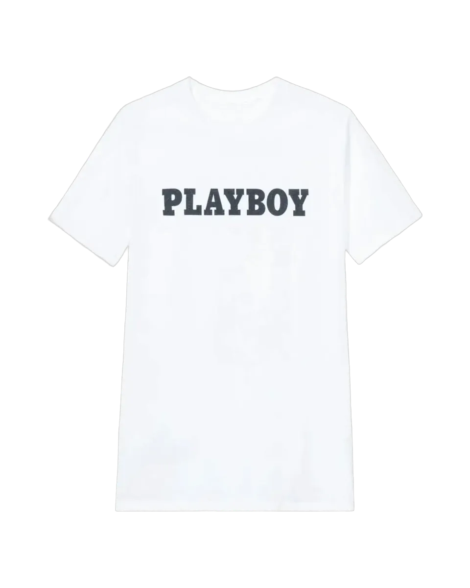 Playboy Masthead T-Shirt maglia White cotone