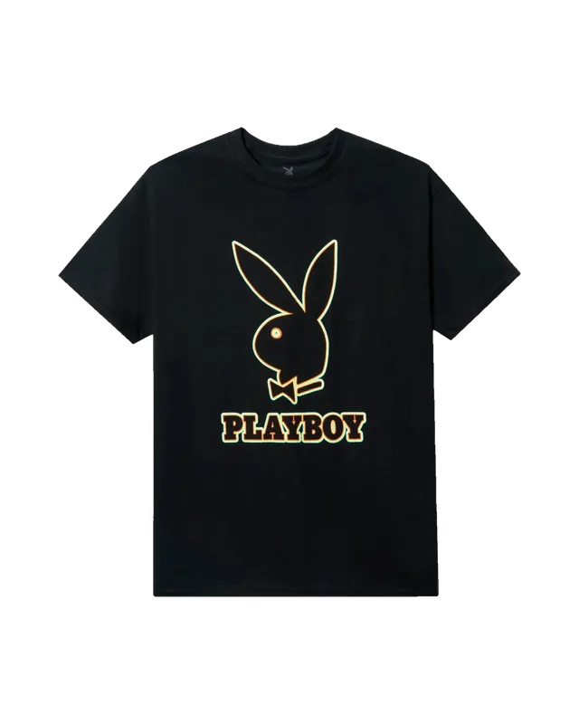 Playboy Outline Graphic T-Shirt maglietta cotone