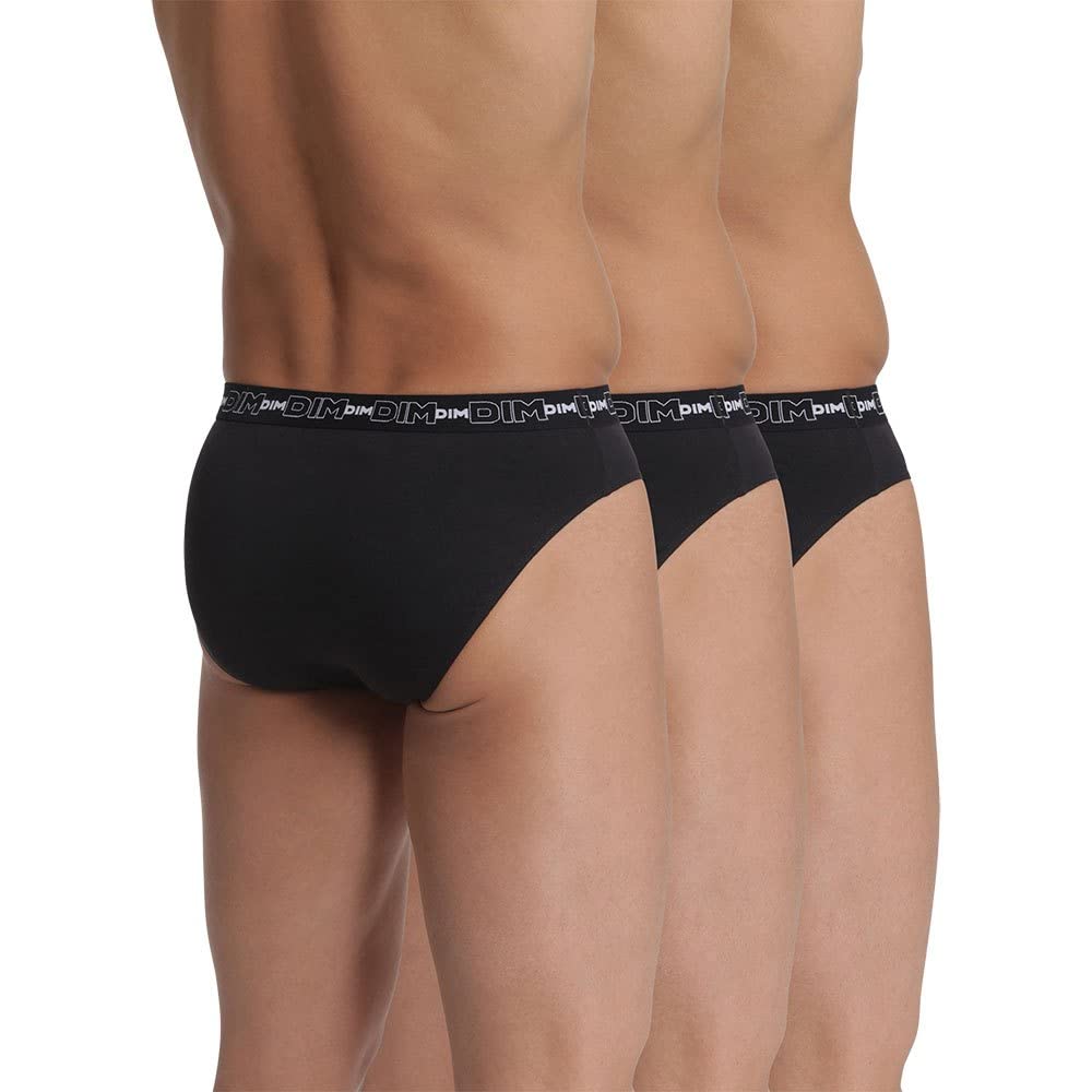 DIM Slip Uomo 3 Pezzi Nero L Cotone Elasticizzato
