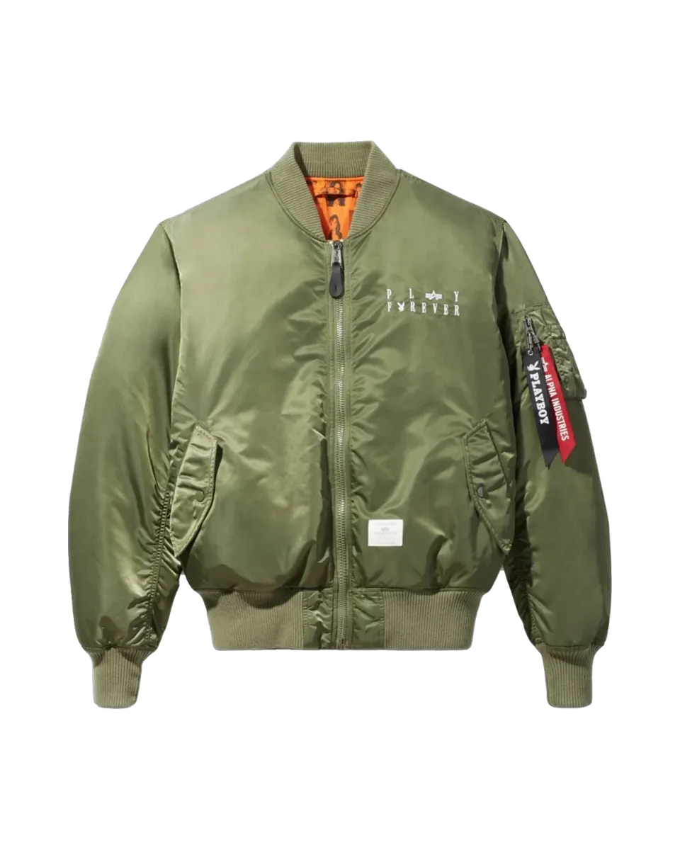 Playboy Alpha Industries giubbotto MA-1 reversibile nylon