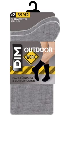 DIM Outdoor Work calzini uomo x2 grigio 39-42 resistenti