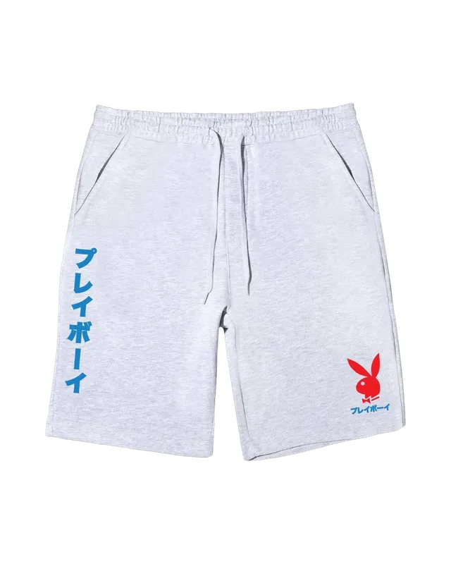 Playboy Japanese Rabbit Head pantaloncini grigio cotone felpato