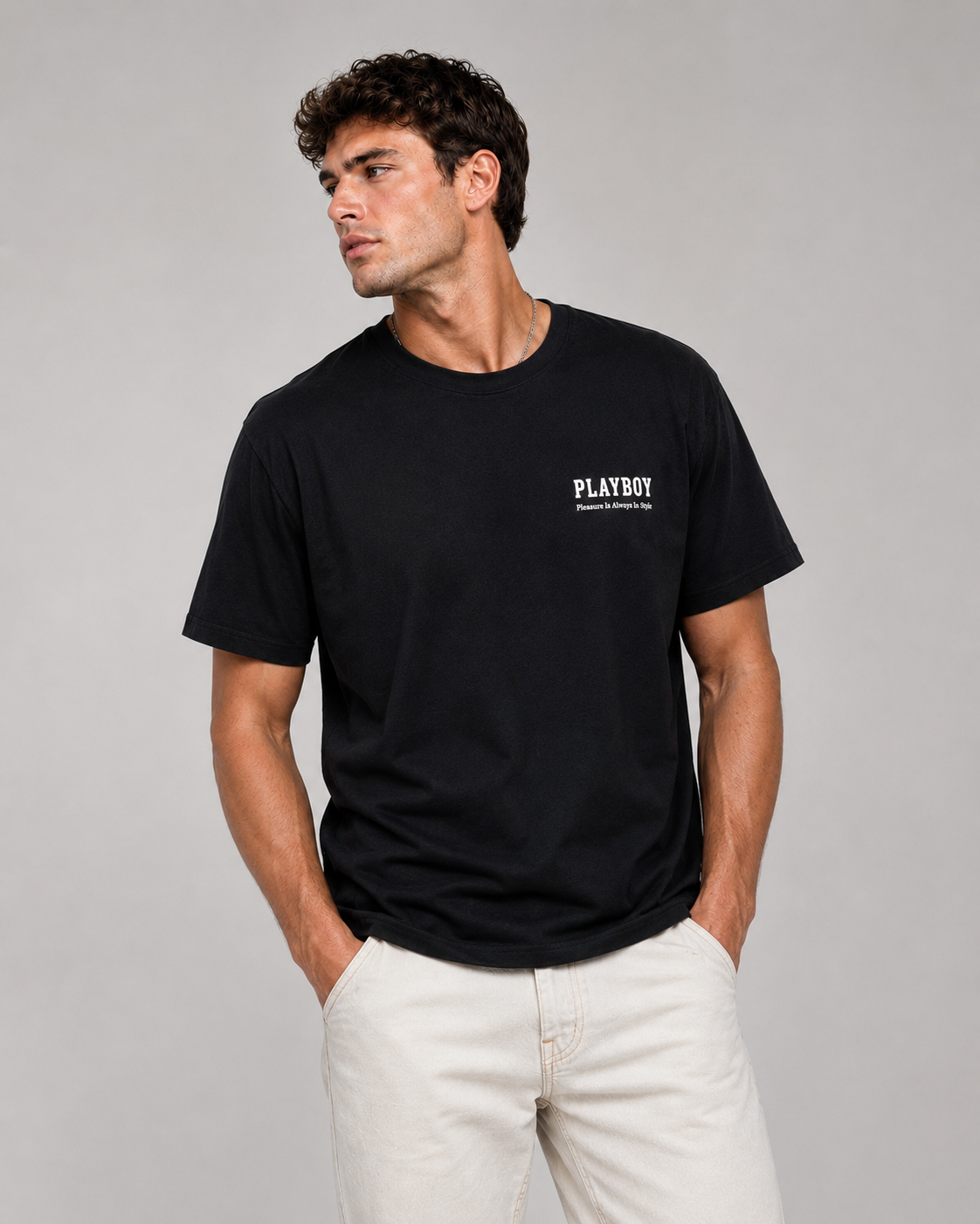 Playboy Pleasure Tee t-shirt cotone nera