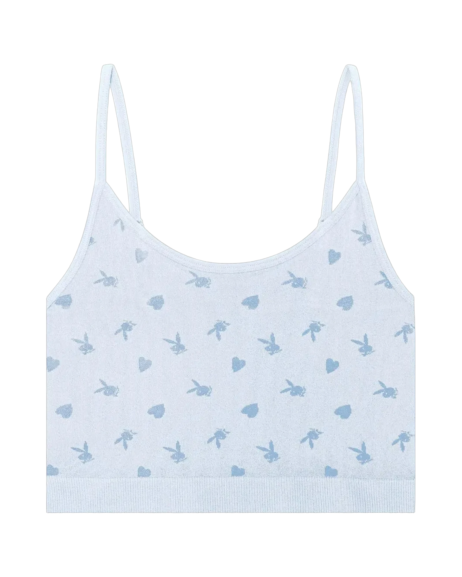 Playboy Bunny canotta crop seamless marrone scollo