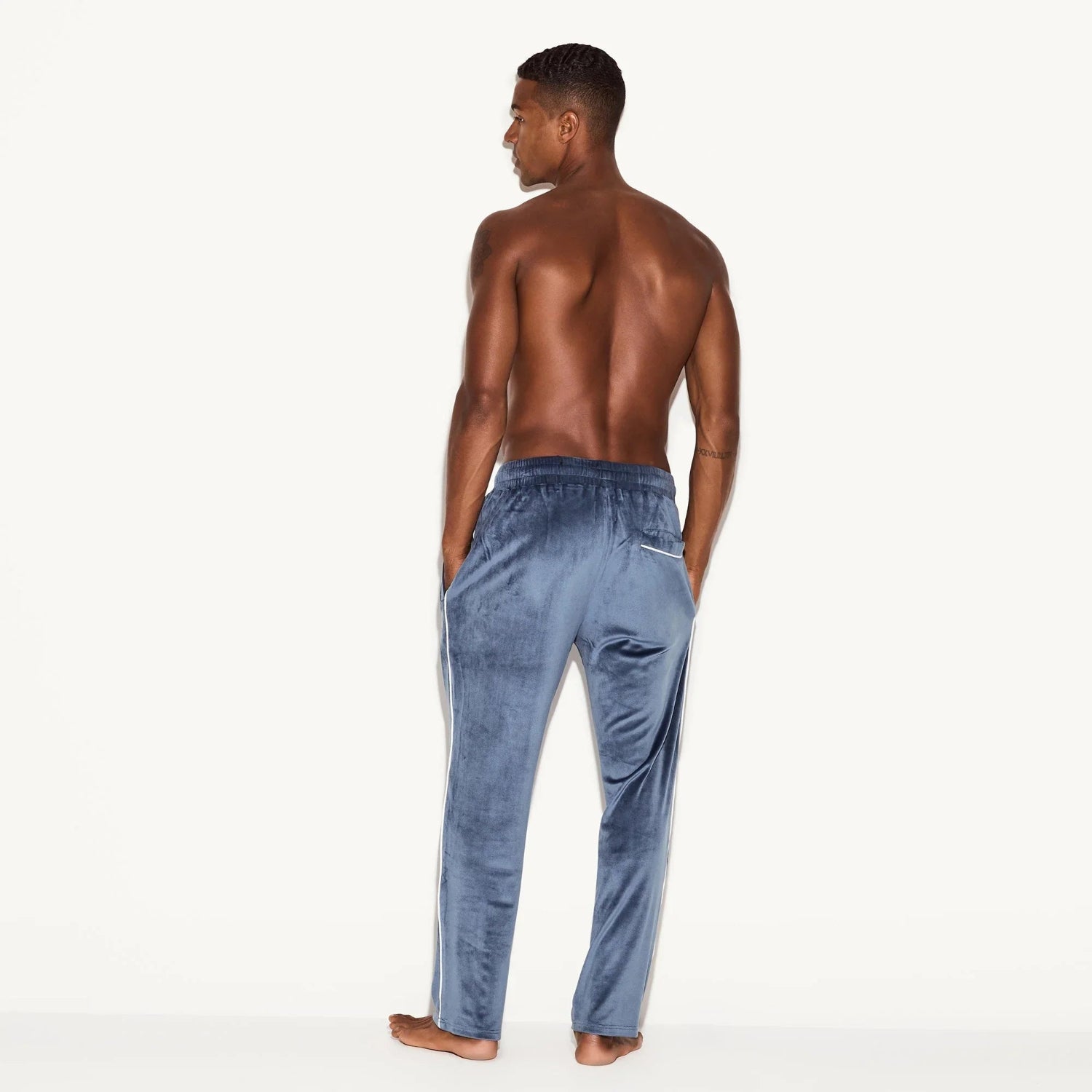 Playboy Velour Pant pantalone tuta uomo nero velluto morbido