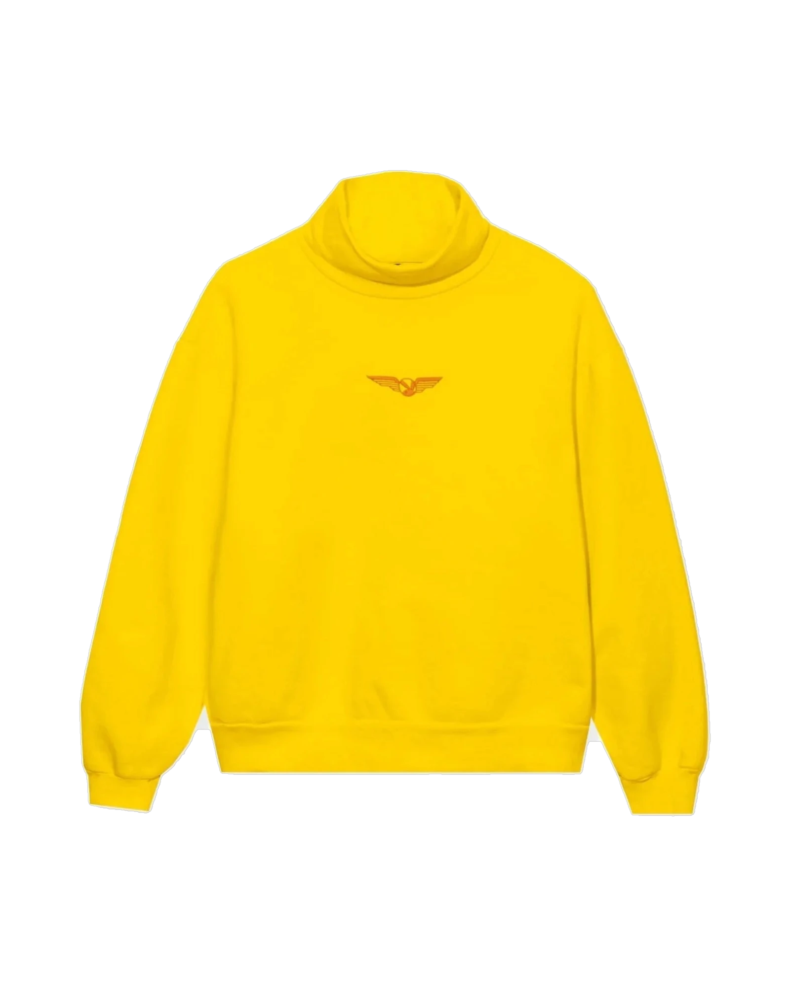 Playboy Aviation Wings felpa collo alto senape cotone