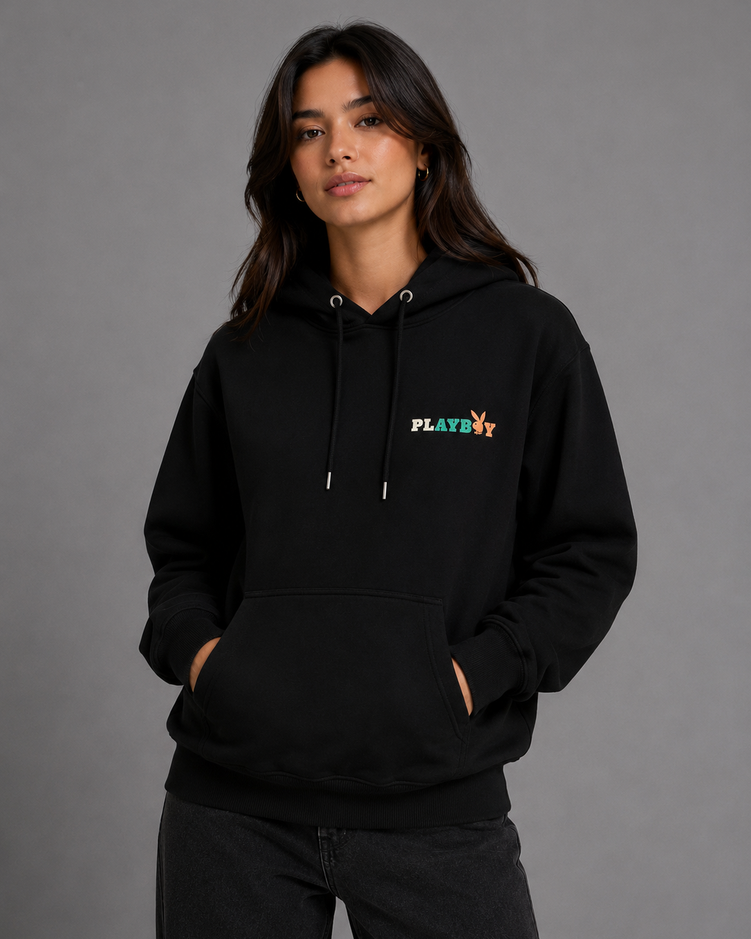 Playboy Jamaica Heat Felpa con Cappuccio Unisex Nera Pile
