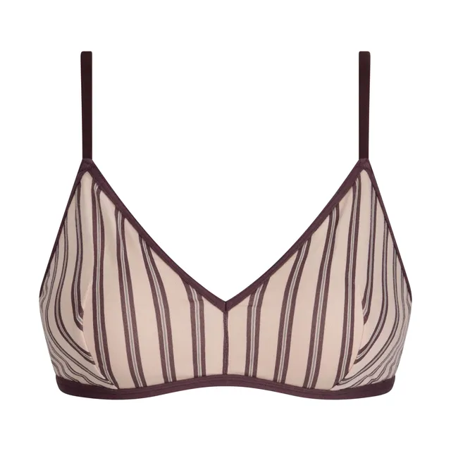 DIM Ines de la Fressange bralette triangolo cotone marrone rosa