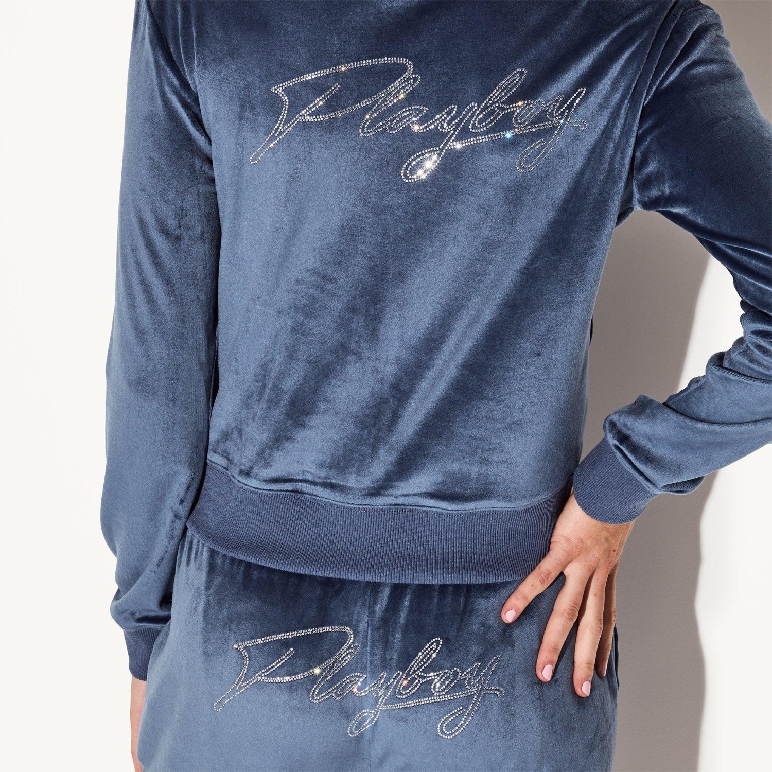 Playboy Velour giacca donna zip intera velluto morbido