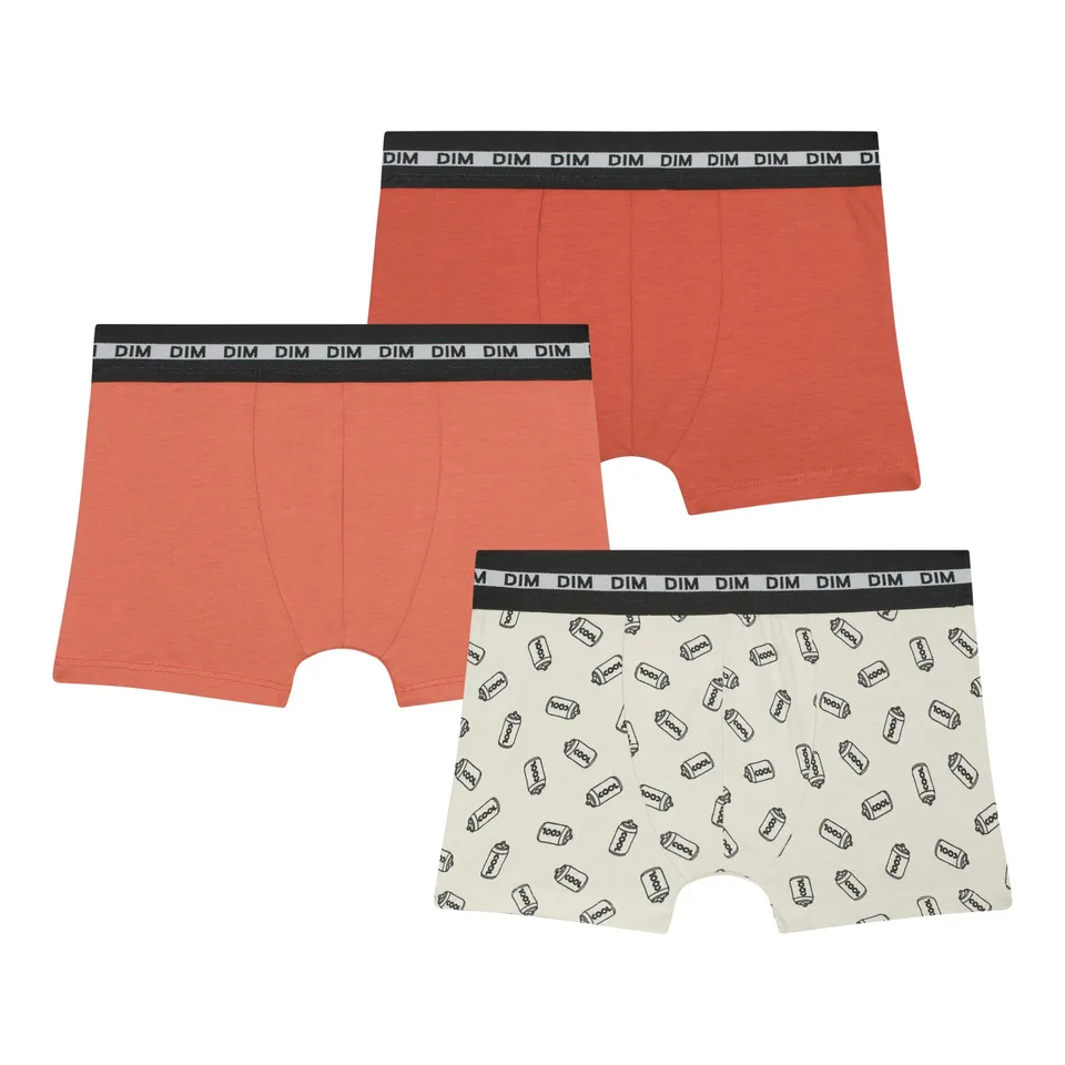 DIM Fashion boxer bambino x3 beige 10 anni cotone