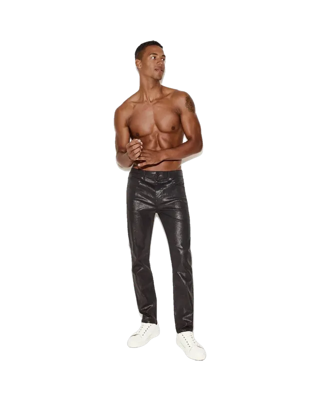 Playboy Skinny Jean Waxed Denim jeans skinny nero lucido