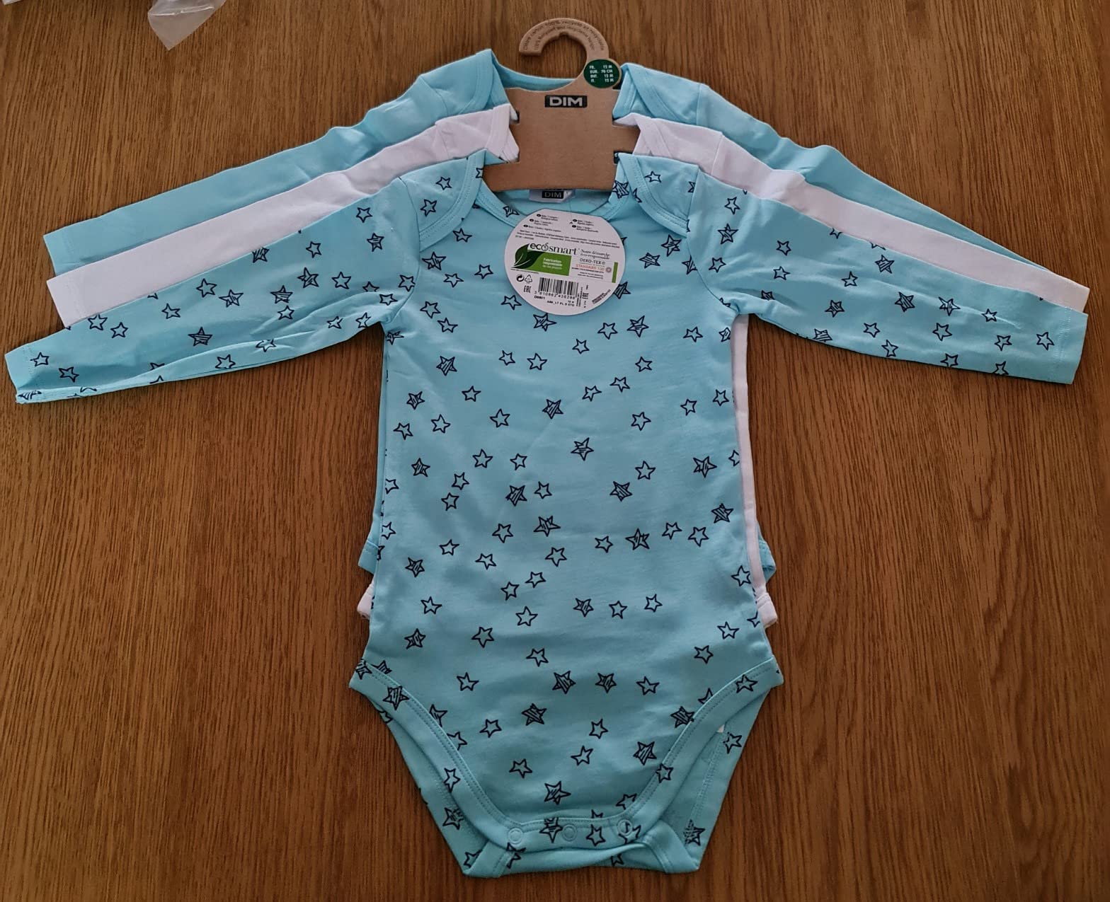 DIM Baby body neonato manica lunga cotone bio