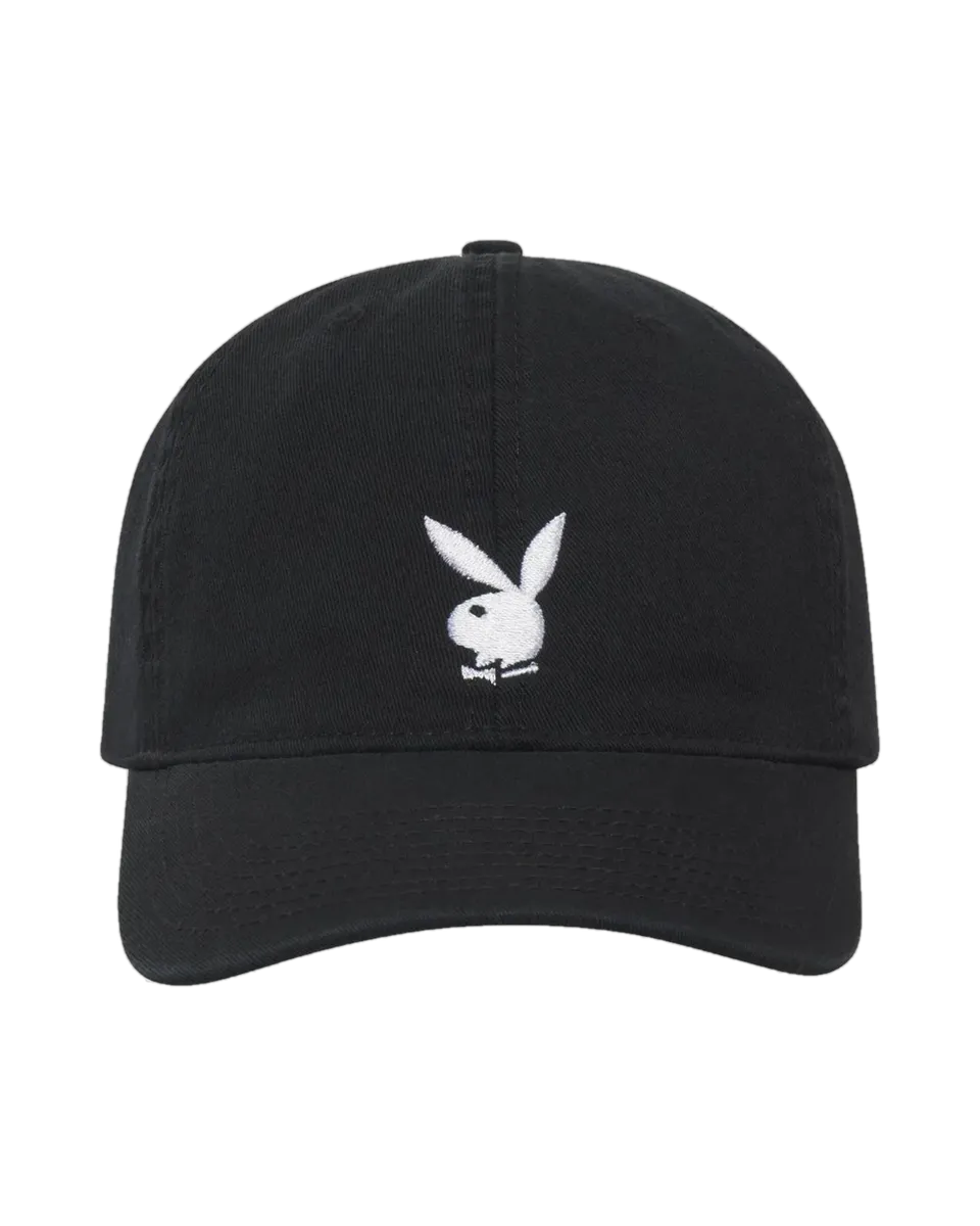 Playboy Rabbit Head Cappello Nero regolabile ricamato