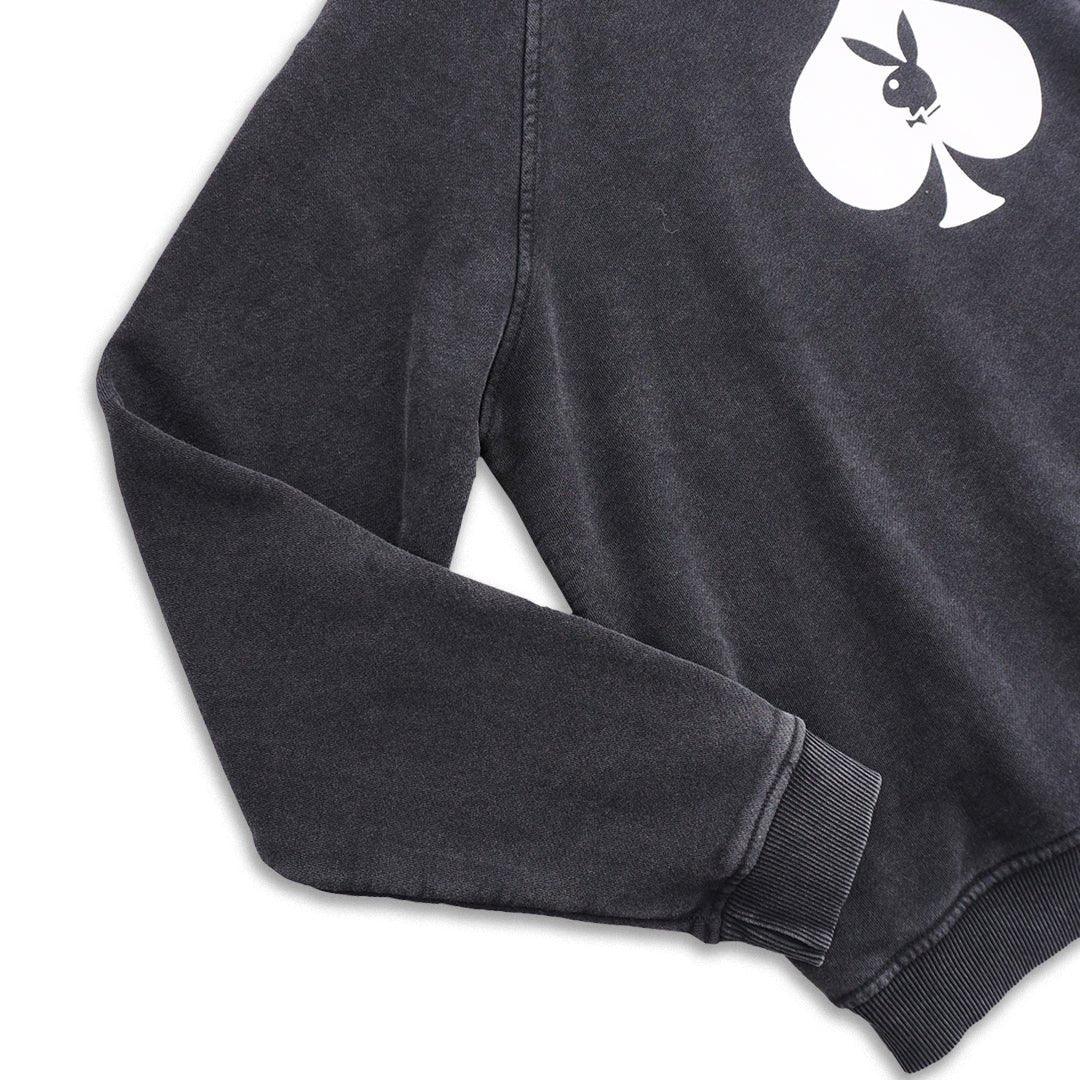Playboy Spade felpa nera vintage unisex boxy