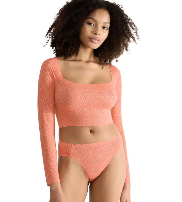 sloggi Zero Feel Bliss Top maglia M manica lunga albicocca