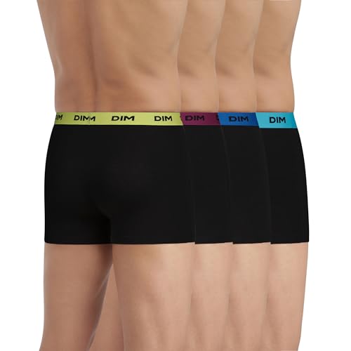 DIM Mix & Colors Boxer Uomo x4 Nero S cotone