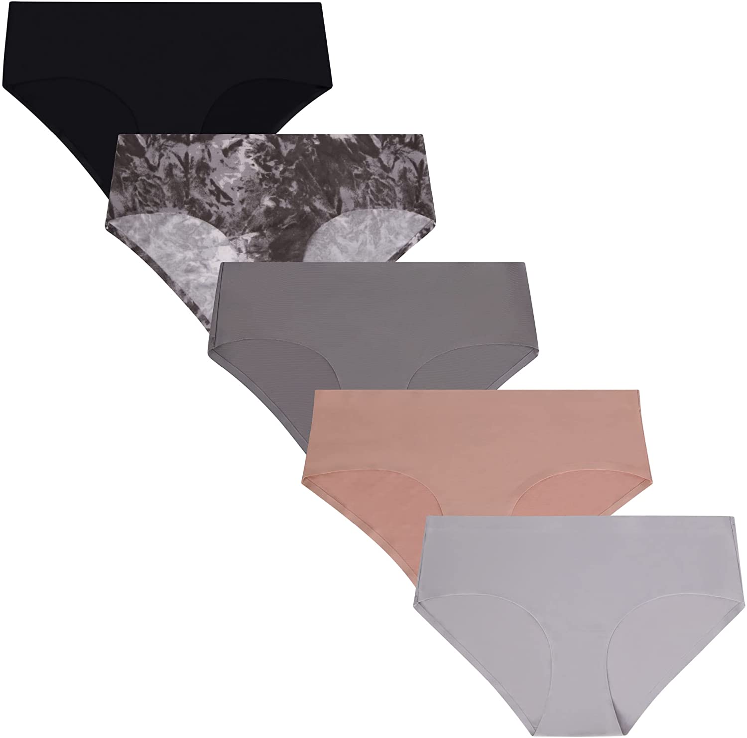 René Rofé 5 Pack slip hipster invisibili 5 pezzi tinta unita