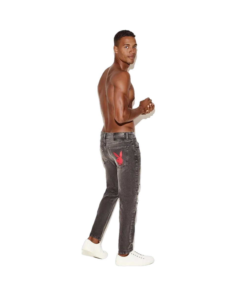 Playboy Skinny jeans grey destroy elasticizzato uomo