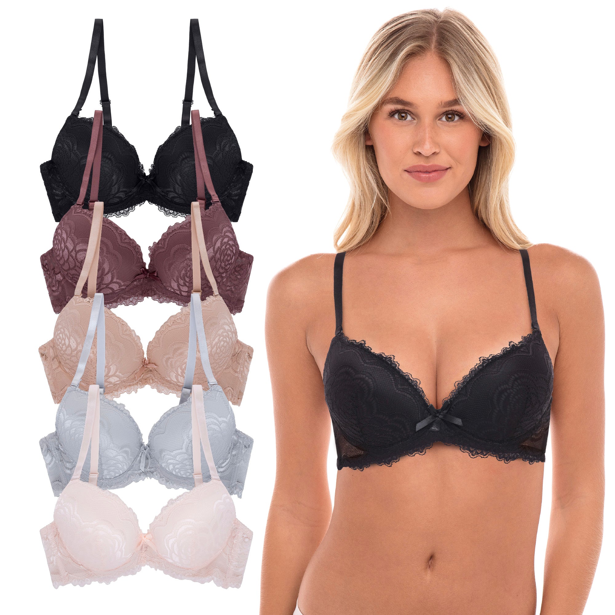 René Rofé reggiseno push-up pizzo 36C set da 5 leggero