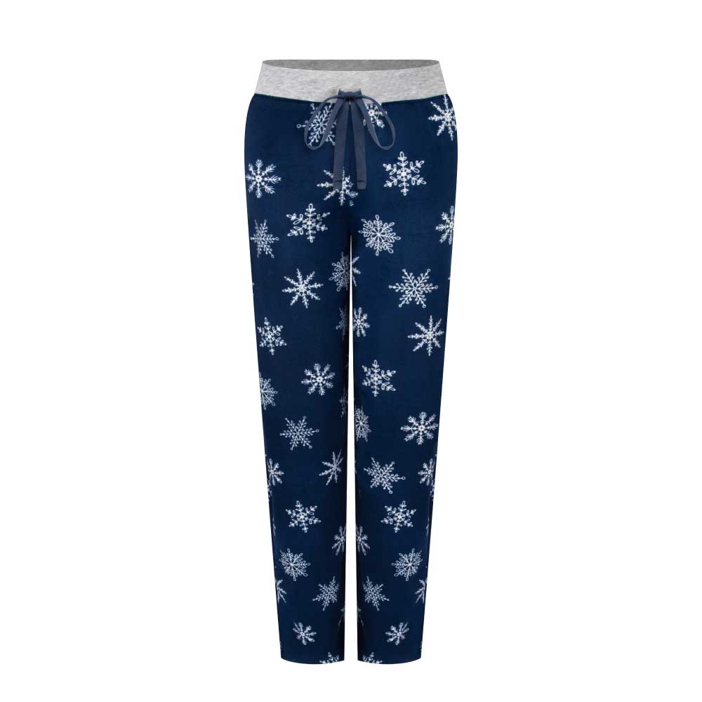 René Rofé pantaloni pigiama ciniglia 2 pezzi pinguino