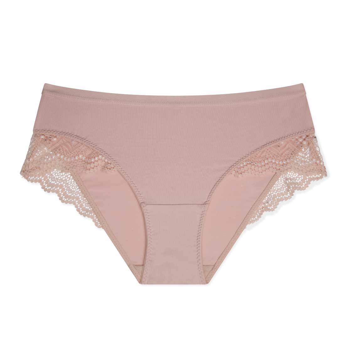 René Rofé Neo Du Jour Laser Cut slip hipster pizzo taupe