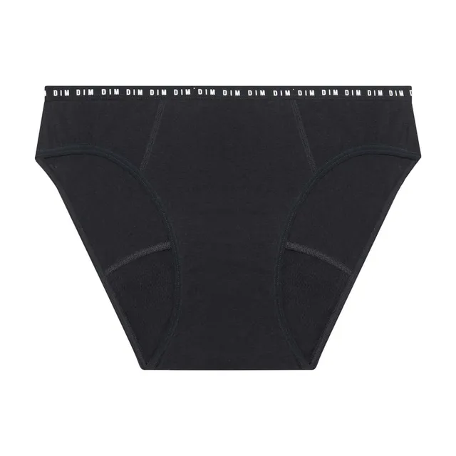 DIM Protect slip mestruale cotone bio nero flusso medio x1 XS