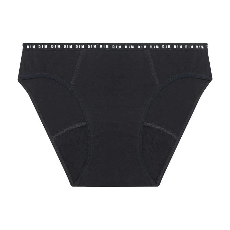 DIM Protect slip mestruale cotone bio nero flusso medio x1 XS