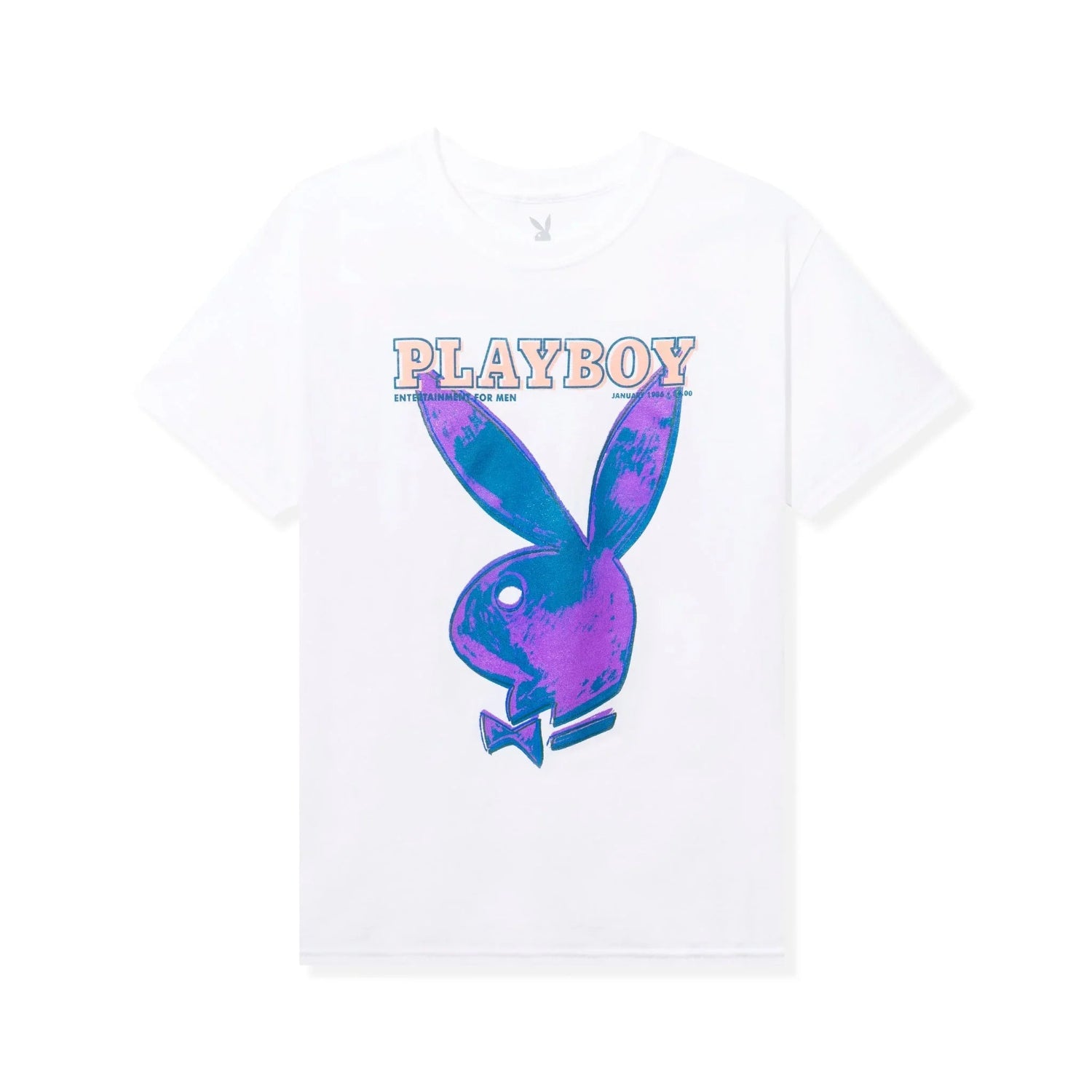 Playboy January 1986 t-shirt Warhol cotone sabbia