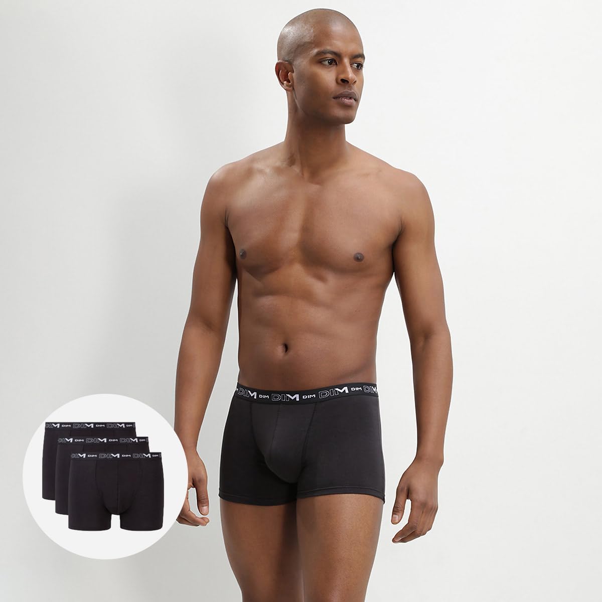 DIM Coton Stretch boxer uomo pack 3 cotone traspirante