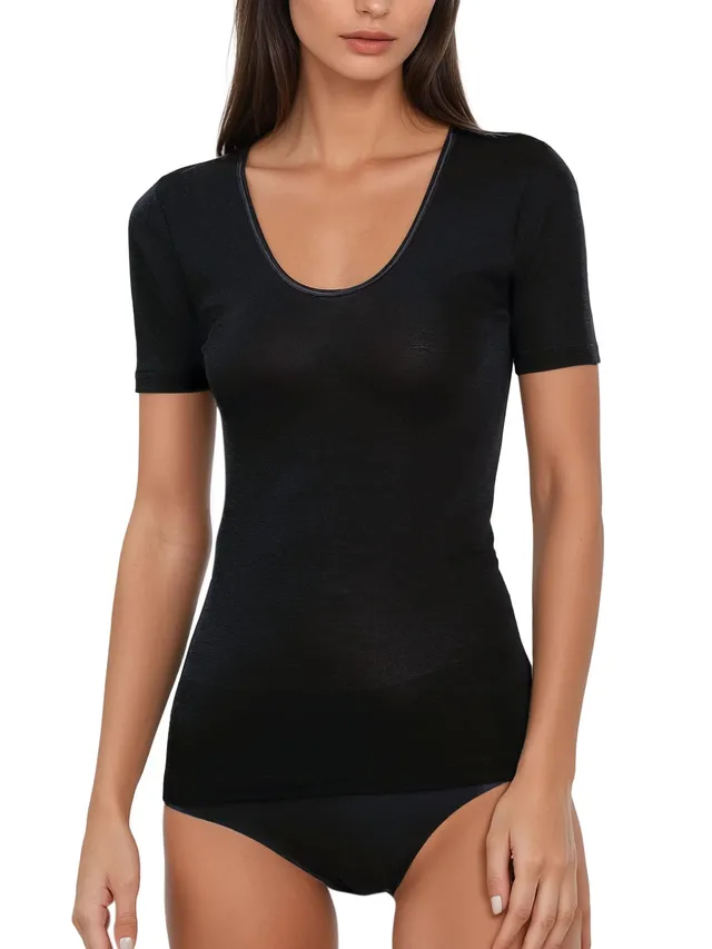 EGI 142 Maglia Donna Mezza Manica Lana Seta