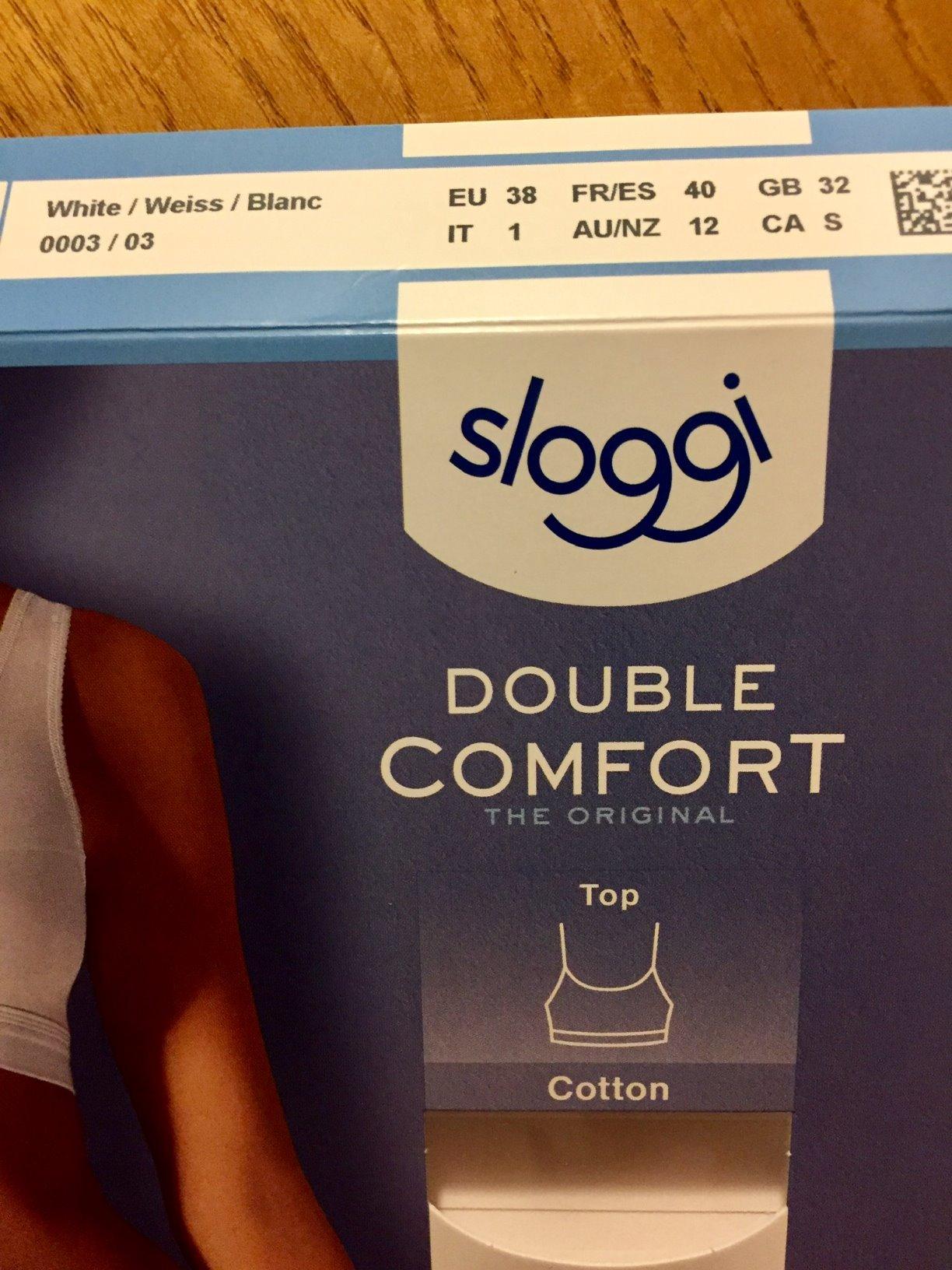 Sloggi Double Comfort Top Reggiseno Donna Bianco cotone morbido