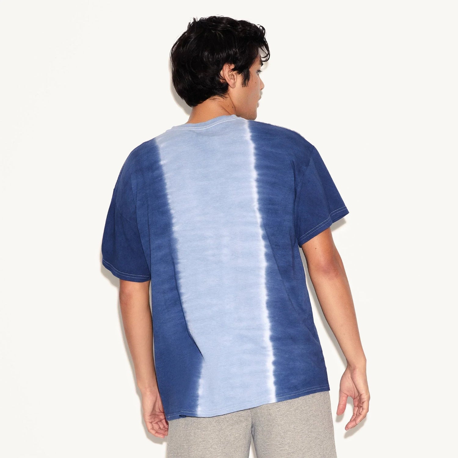 Playboy Logo Vertical Tie-Dye t-shirt blu cotone