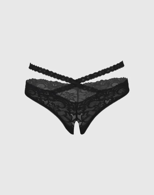 René Rofé Oh My Lace Slip Intimo Nero Senza Cavallo