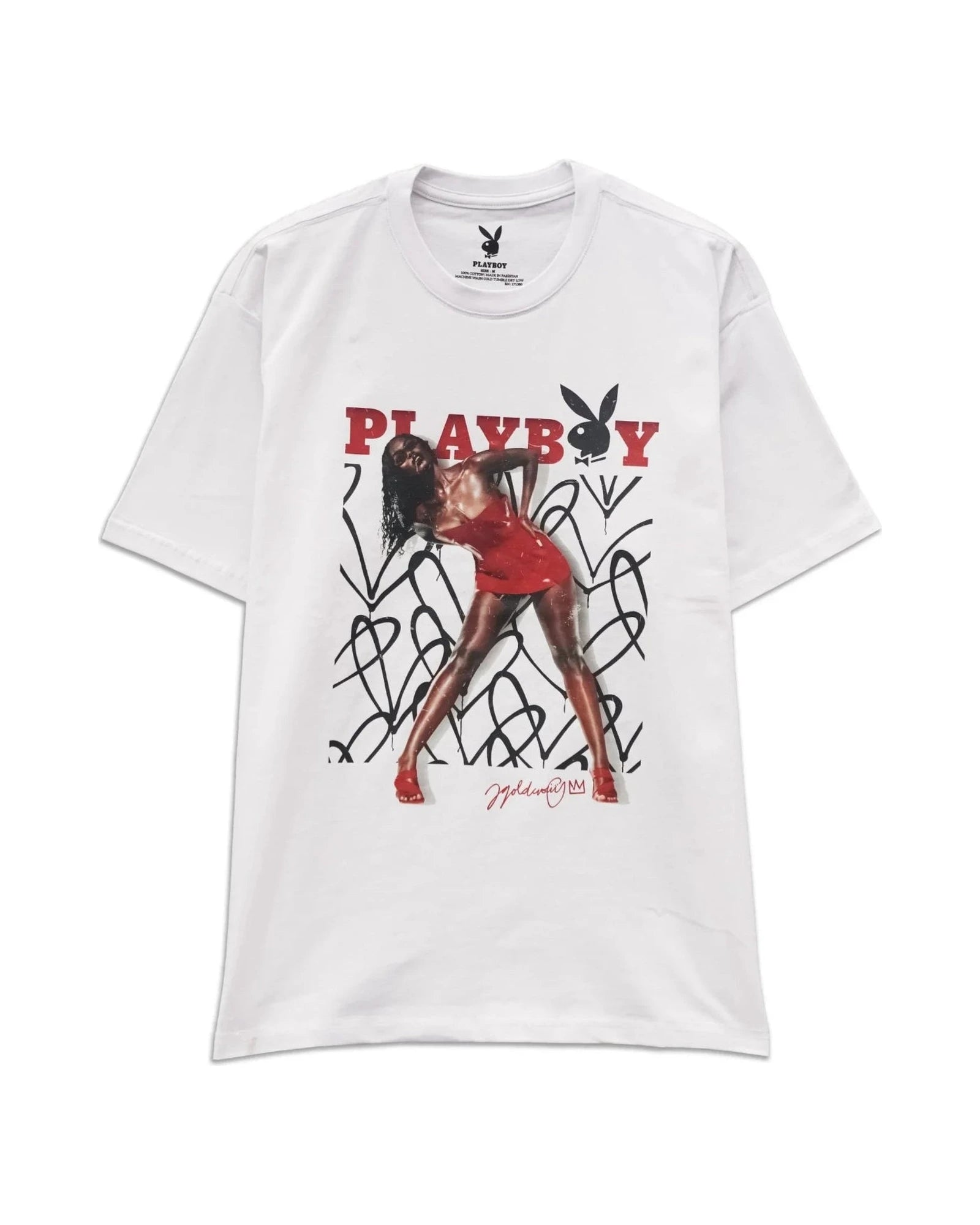 Playboy x JGC Editorial Bunny T-Shirt Cotone Bianca