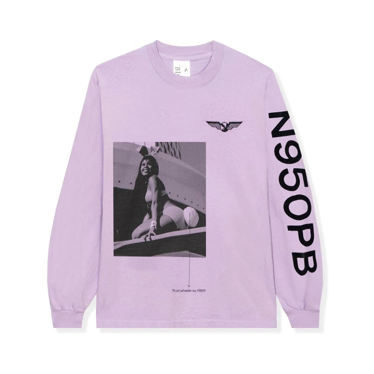 Playboy Aviation Wings N950PB maglia manica lunga nera