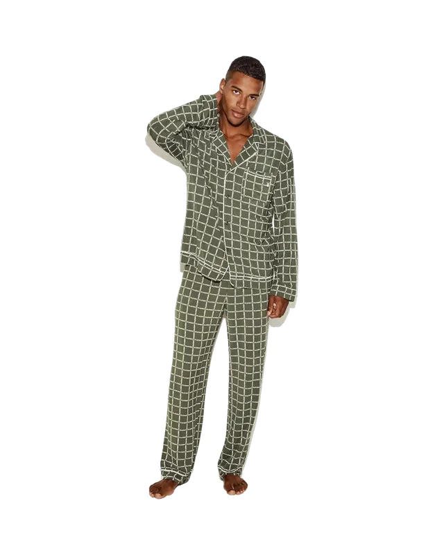 Playboy Classic Sleep Set pigiama uomo verde modal