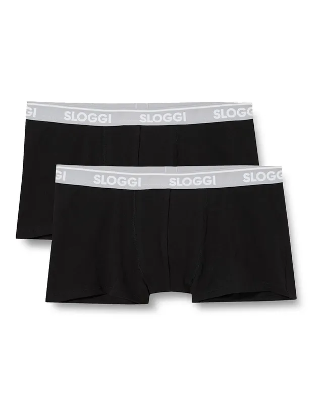 sloggi GO ABC Slip Hipster Uomo 2P M Nero Cotone
