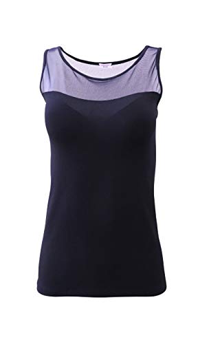 Egi canottiera tulle modal donna nero S-M elegante