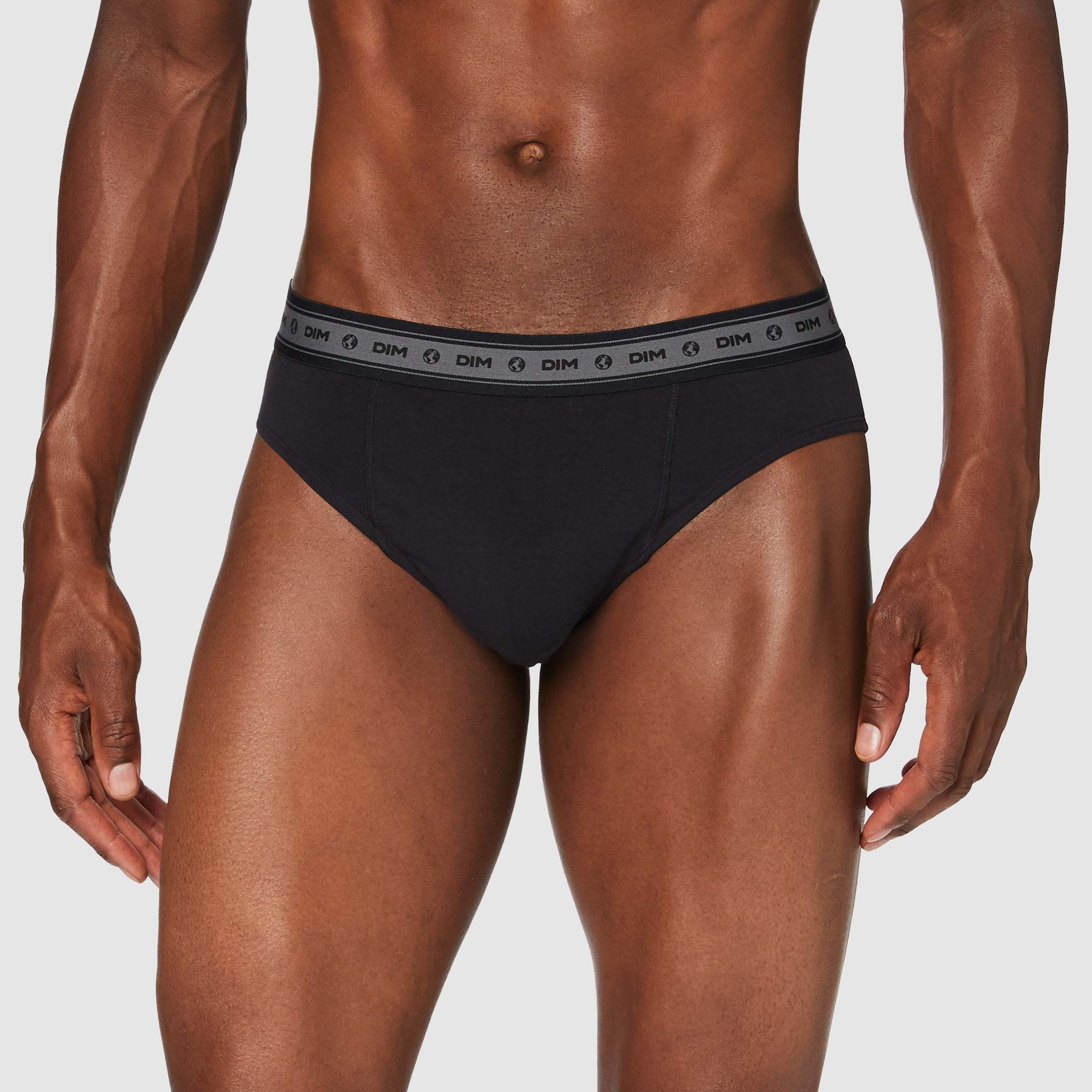 DIM Green Bio slip uomo x3 cotone bio nero grigio