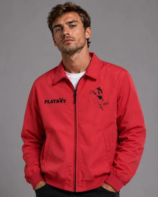 Playboy Moonlit Bunny giacca antivento rossa leggera