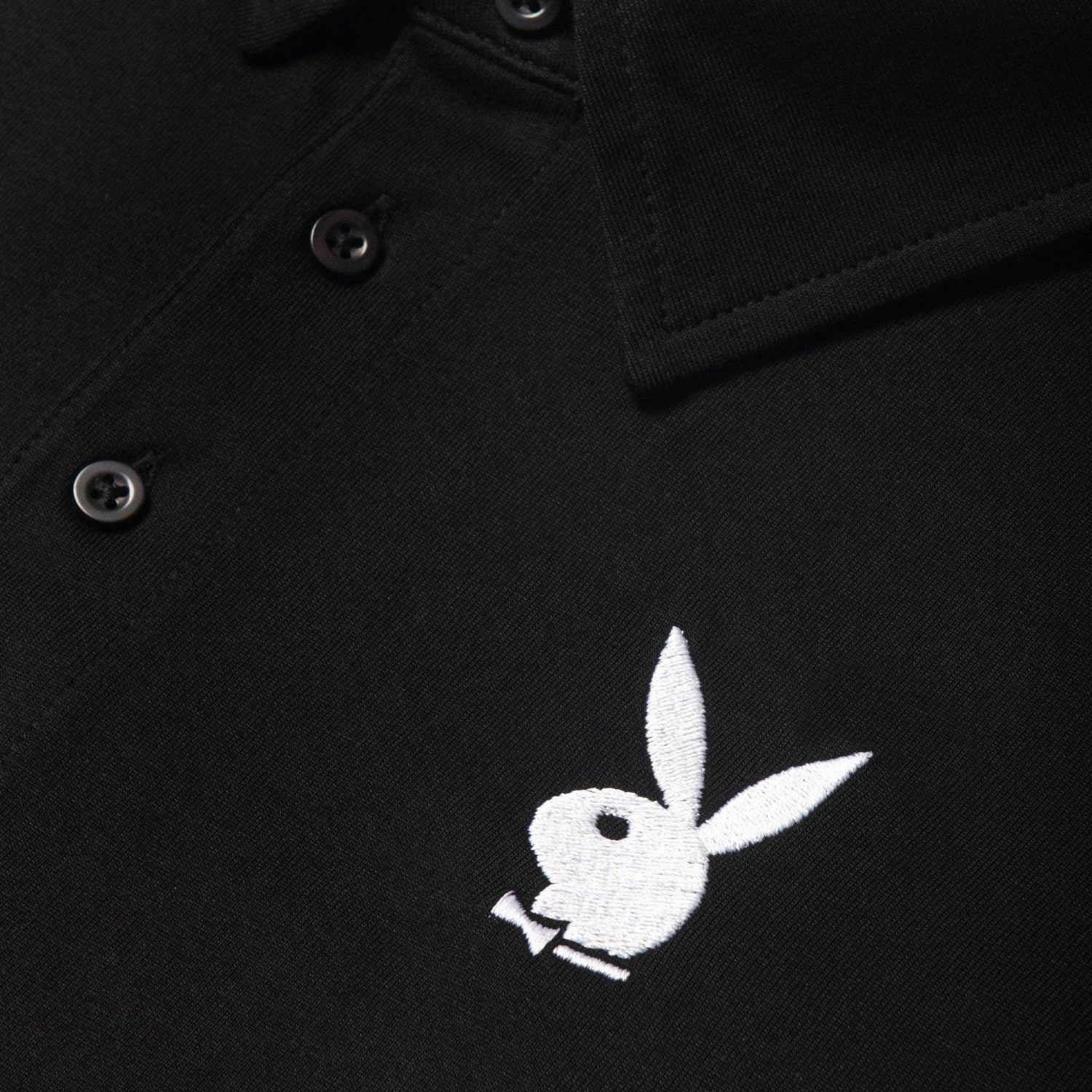 Playboy Classic Rabbit Head polo uomo nero cotone