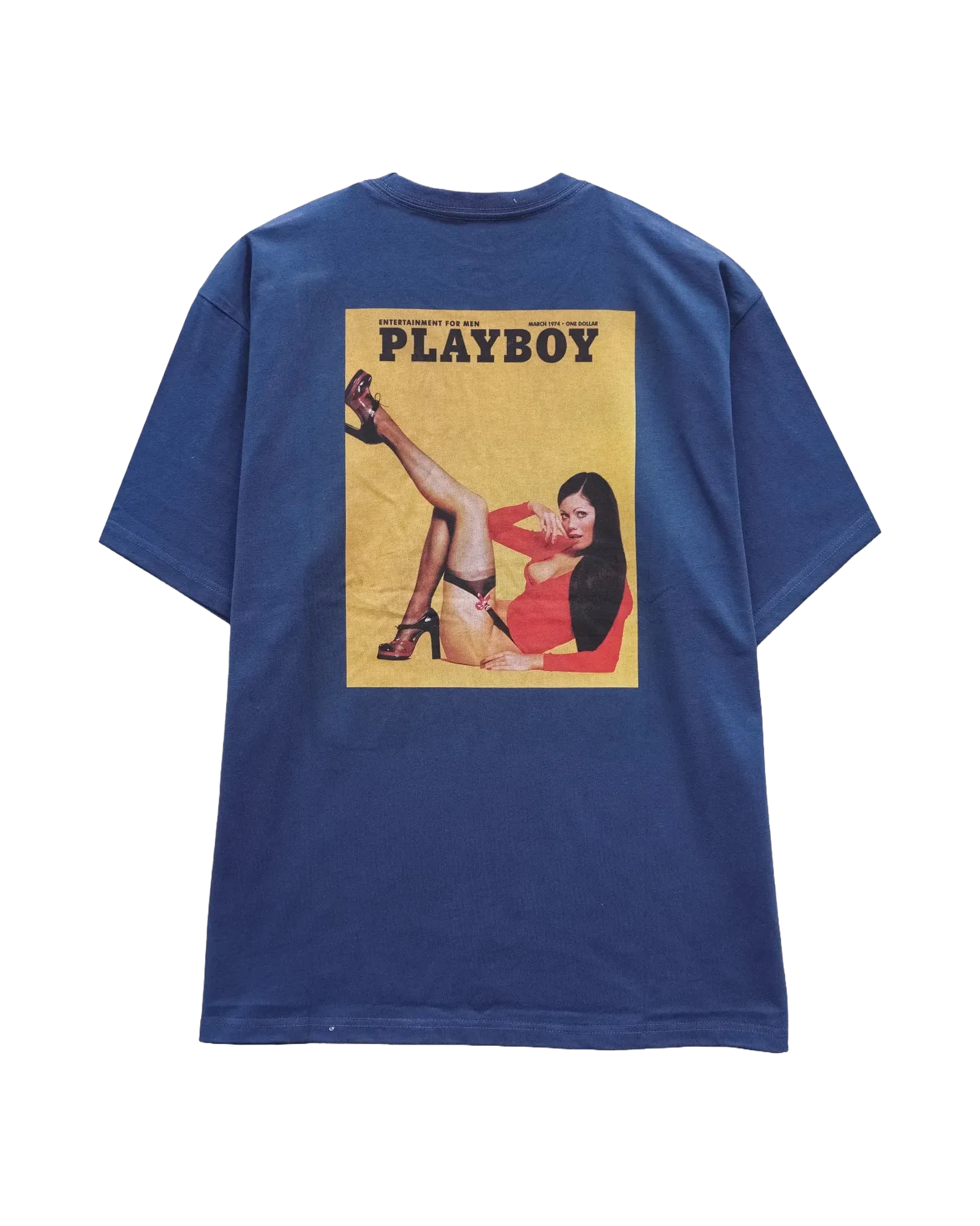 Playboy Pamela Cover t-shirt blu navy cotone