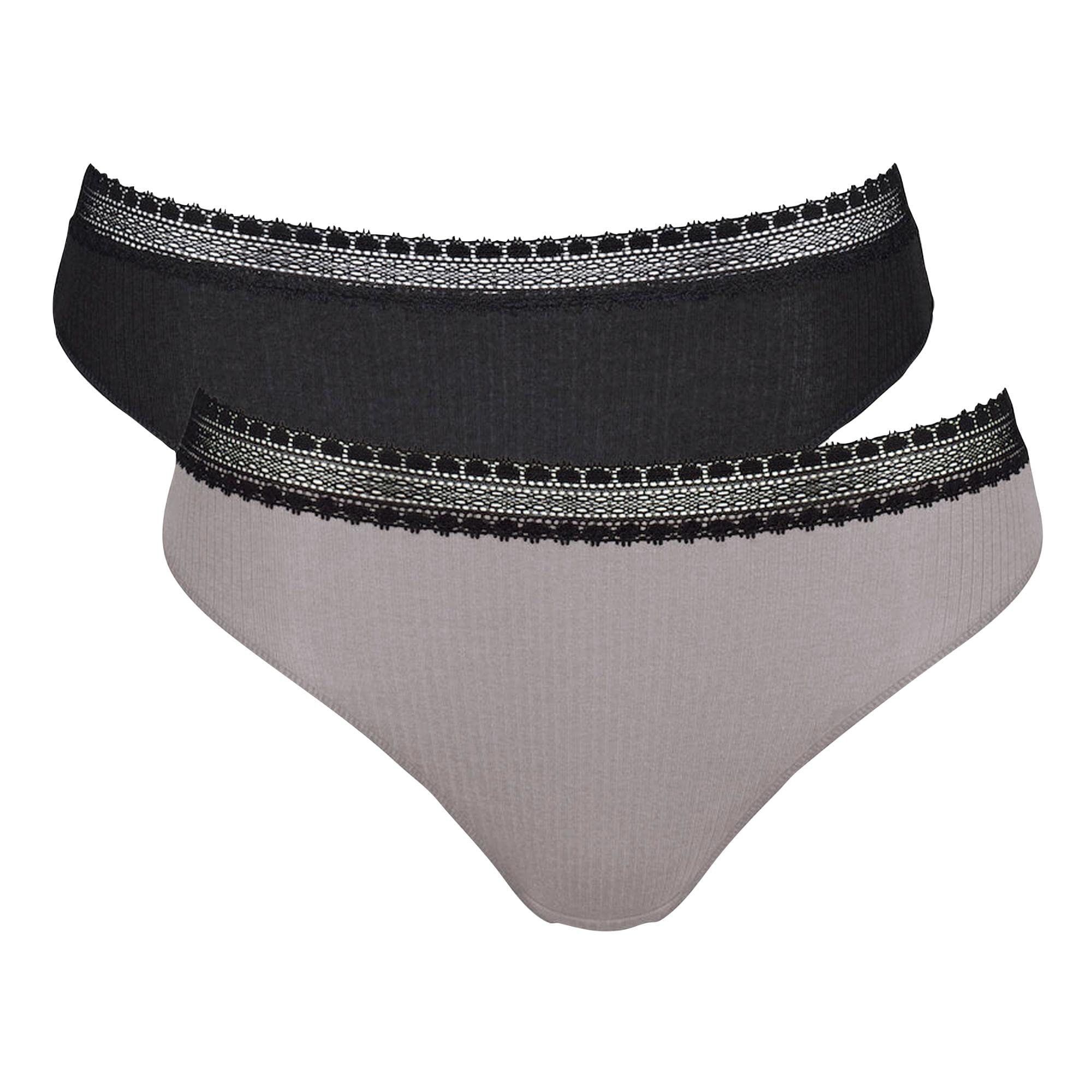 sloggi Go Ribbed Tai slip donna pacco da 2 costa elasticizzata