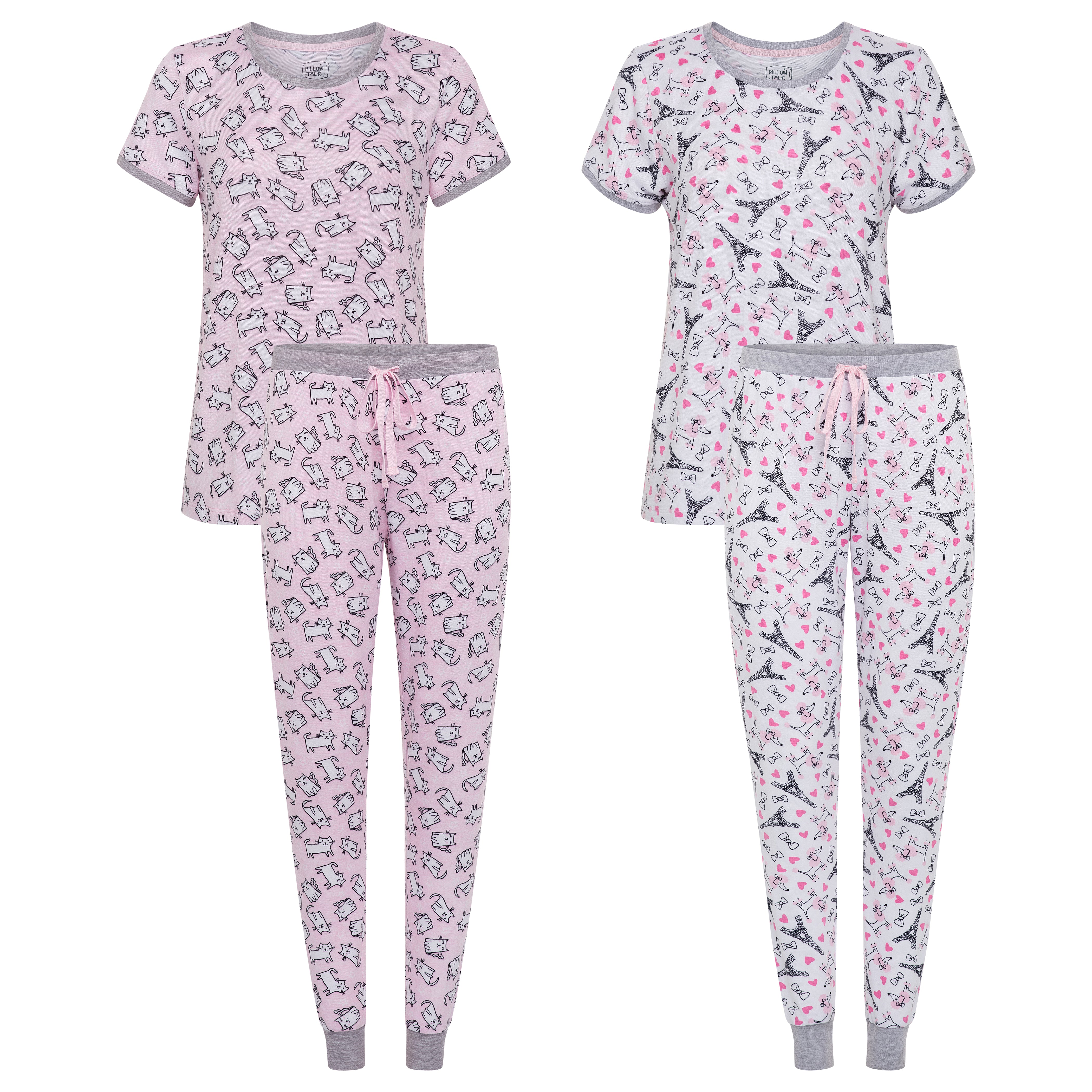 René Rofé Hacci Jogger Set maniche corte tuta casa 2 pezzi leggera
